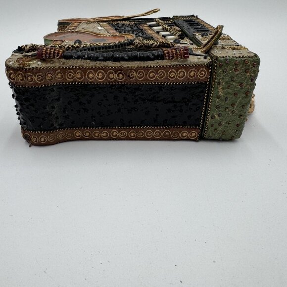 Mary Frances Bag Womens Beaded Music Instruments Shoulder Crossbody Chain Purse - Picture 5 of 13